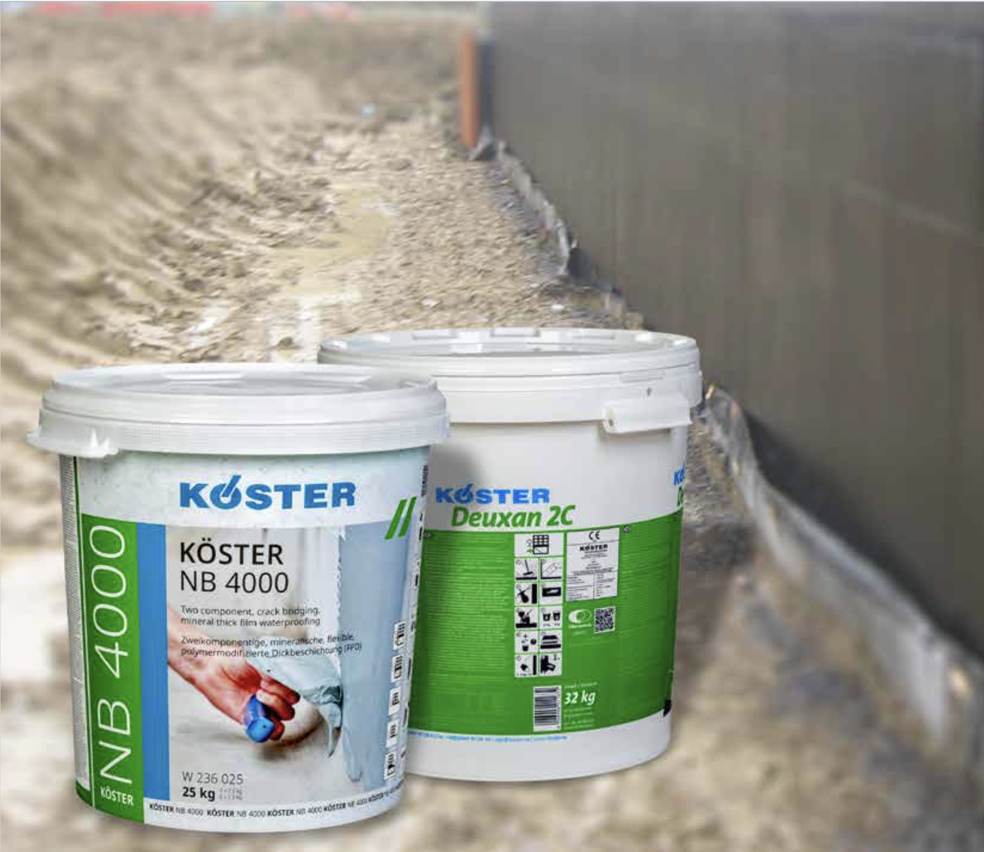 Sneldrogende kelder buitenafdichting