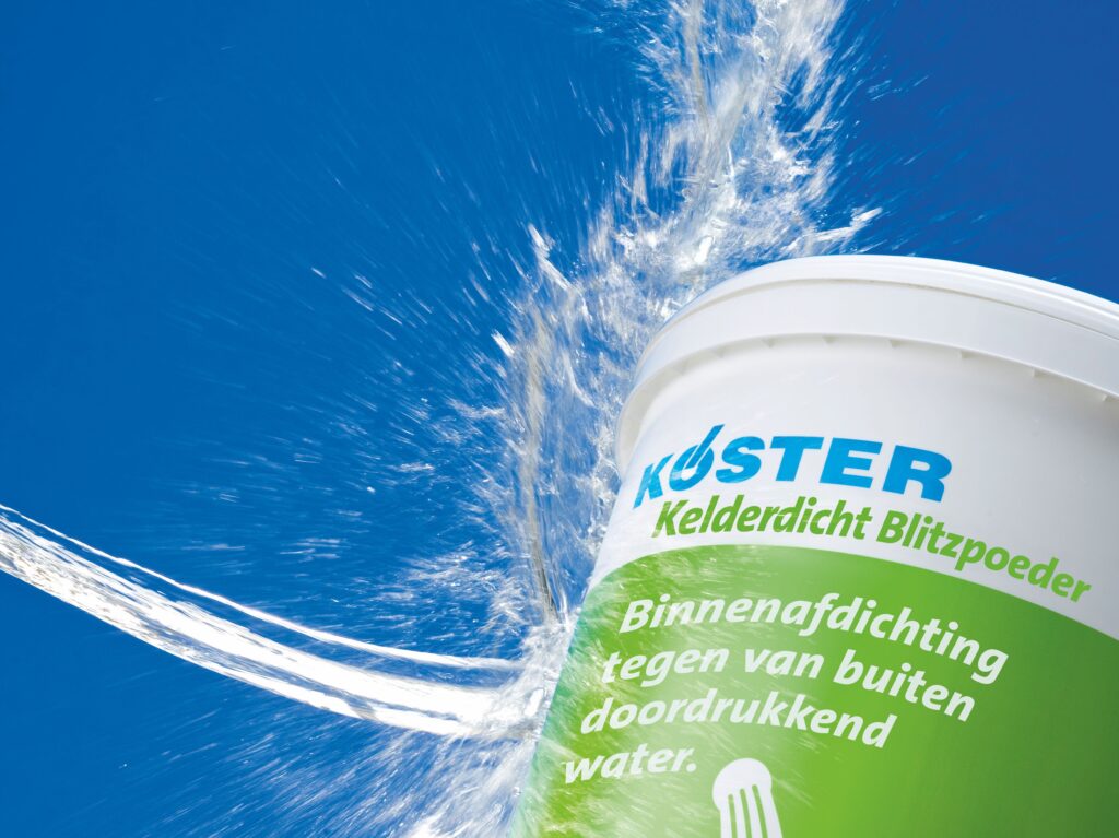 Kelderafdichting aan de binnenzijde: de wand wordt van binnenuit waterdicht afgewerkt